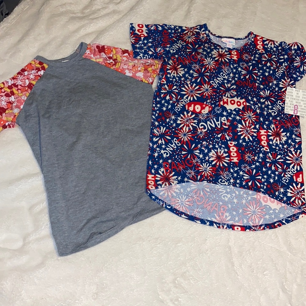 BOGO💙💙 size 8 Lularoe Gracie and Sloan tops